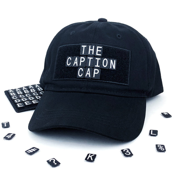 - The hat, Hats Upside Customizable from Caption letter Cap® velcro